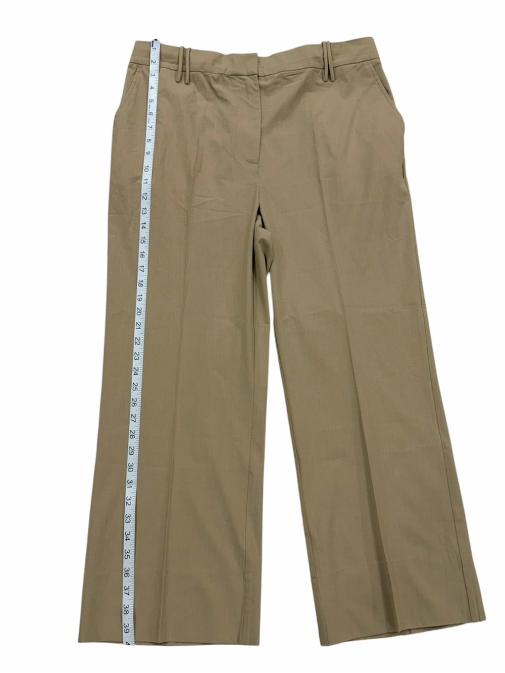 NWT GANNI Safari Beige Drapy Crop Trousers Size 42 / US Large - Picture 13 of 13